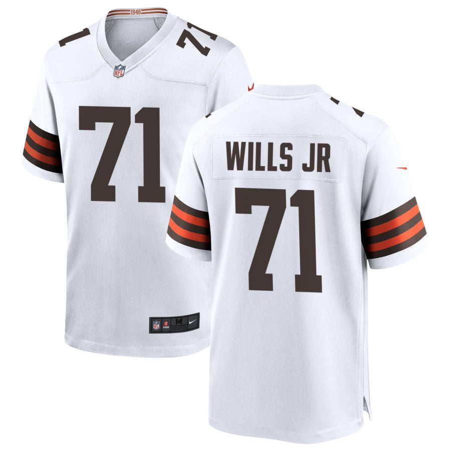 Nike Cleveland Browns No71 Jedrick Wills JR White Men's Stitched NFL 100th Season Vapor Untouchable Limited Jersey